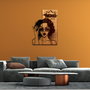 Wallity Wow Escultura de pared de madera y metal en Nogal y Negro
